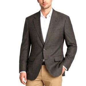 Pendleton Men's Brown Houndstooth Plaid Wool Classic Sports Coat Size 42L